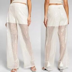Jeannie Mai x Inc International Sheer Sequin Pants